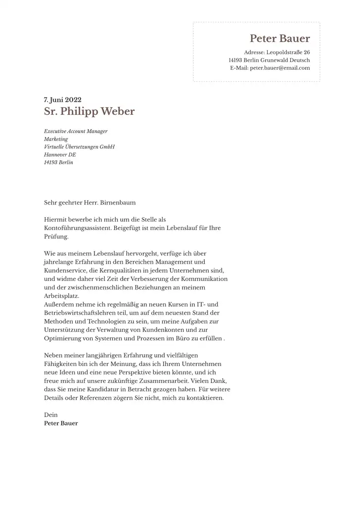 CV template Elegant