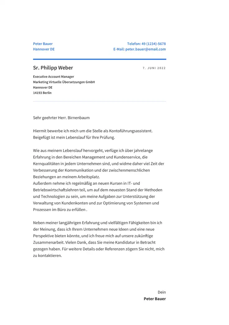 CV template Modern