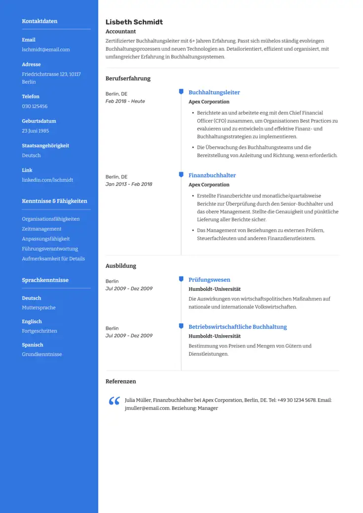 CV template New York