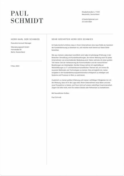 anshreiben beispiel munich vorlage