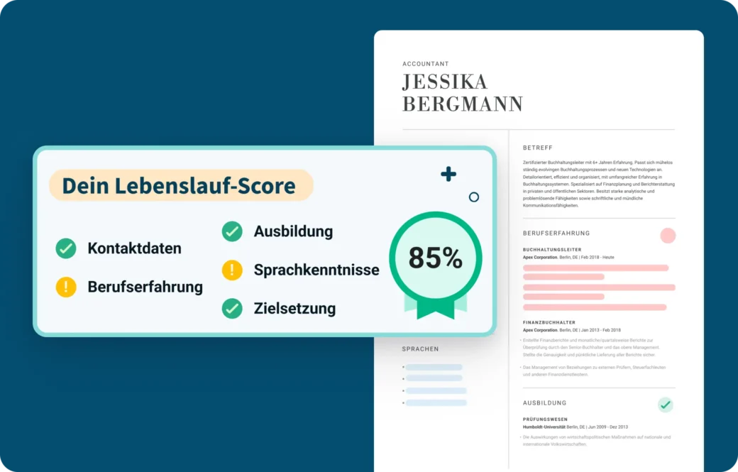Checke deinen Lebenslauf-Score
